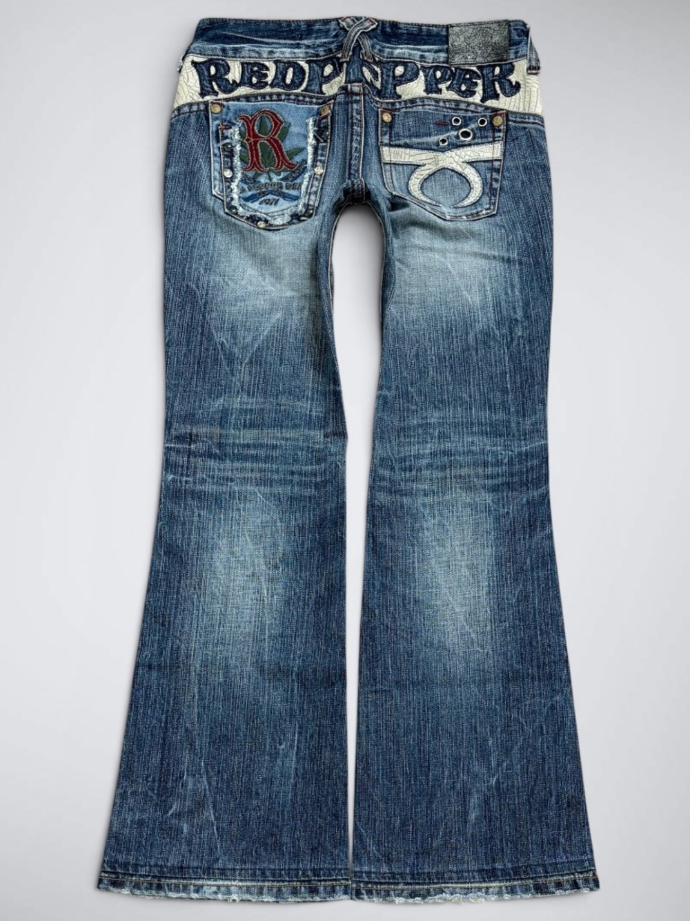 VTG Red Pepper Japanese Archive Ultra Low Rise Flare Jeans | Y2K Cyber Gyaru